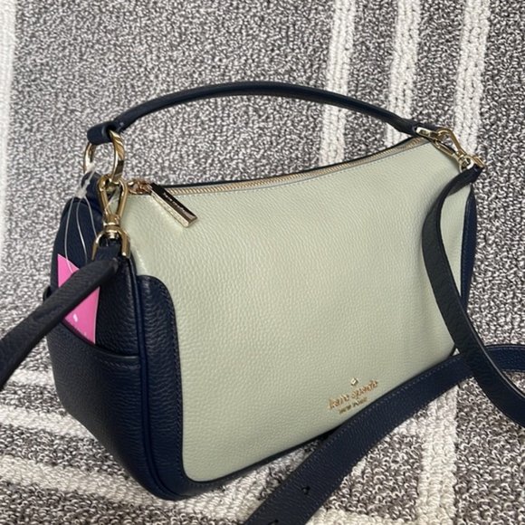 Kate Spade Pebbled Leather Crossbody Bag Light Pistachio Multi - Picture 3 of 16